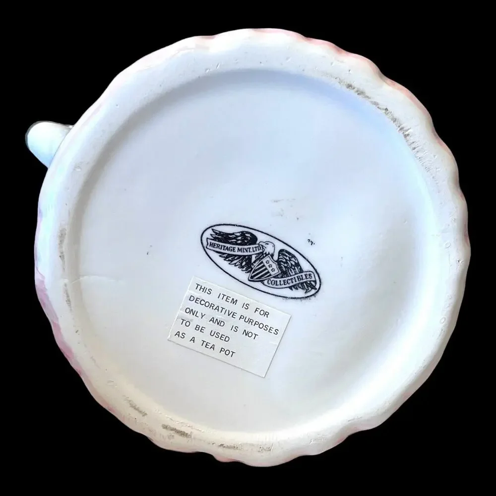 Teddy Bear Picnic Momma Cubs Sweet Collectible Tea Pot‎ Vtg Nursery Baby Decor